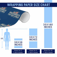 Presidents Are Not Kings Wrapping Paper Roll Since 1776 American Flag - Wonder Print Shop