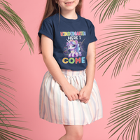 Cute Kindergarten Unicorn T Shirt For Kid Kinder Here I Come Girls Team - Wonder Print Shop