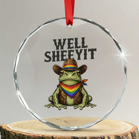 Pride Frog LGBT Rainbow Crystal Glass Ornament Well Sheeyit Country Western