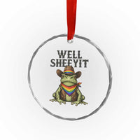 Pride Frog LGBT Rainbow Crystal Glass Ornament Well Sheeyit Country Western