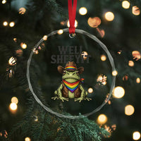 Pride Frog LGBT Rainbow Crystal Glass Ornament Well Sheeyit Country Western