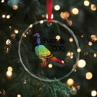 Pride Is Coo Pigeon Crystal Glass Ornament Funny LGBTQ Pride Month