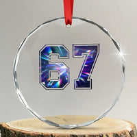 Prism Rainbow Effect Printed Crystal Glass Ornament Six Seven 67 Meme