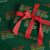 Pro Choice Pro Love Pro Science Pro Women Wrapping Paper Roll Retro Equal Rights - Wonder Print Shop