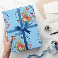 Pro Democracy Wrapping Paper Roll Human Rights Our Rage Protest Floral FDT