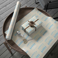 Promoted To Daddy 2026 New Boy Dad Wrapping Paper Roll First Time Fathers Day Gift