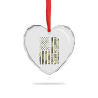 Promoted To Grandpa Est 2026 Patriotic American Flag Camo Heart Crystal Glass Ornament