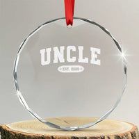 Promoted To Uncle Est 2026 Crystal Glass Ornament New Uncle Gift