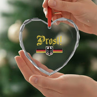 Prost Oktoberfest Beer Drinking Heart Crystal Glass Ornament German Flag Bundesadler Coat of Arms