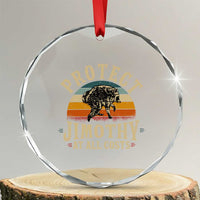 Protect Jimothy At All Costs Seattle Raccoon Crystal Glass Ornament Vintage Sunset Feral Trash Panda Legend Supporter