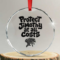 Protect Jimothy At All Costs Viral Seattle Raccoon Crystal Glass Ornament Trash Panda Legend Lover Supporter