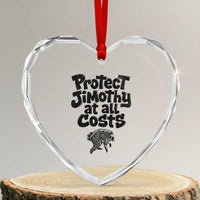 Protect Jimothy At All Costs Viral Seattle Raccoon Heart Crystal Glass Ornament Trash Panda Legend Lover Supporter