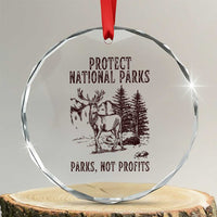 Protect National Parks Crystal Glass Ornament Support Parks Not Profits Deer TS02