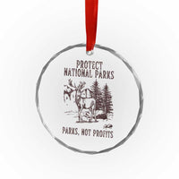Protect National Parks Crystal Glass Ornament Support Parks Not Profits Deer - Wonder Print Shop