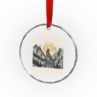 Protect Our National Parks Crystal Glass Ornament Parks Not Profits Wolf Retro Graphic - Wonder Print Shop