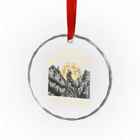 Protect Our National Parks Crystal Glass Ornament Parks Not Profits Wolf Retro Graphic TS02