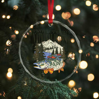Protect Our National Parks Crystal Glass Ornament Wildlife Fishing Outdoor Adventure Retro - Wonder Print Shop