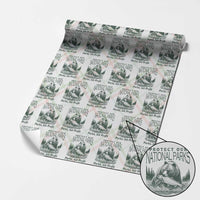 Protect Our National Parks Wrapping Paper Roll Parks Not Profits Retro Bear Nature Graphic - Wonder Print Shop