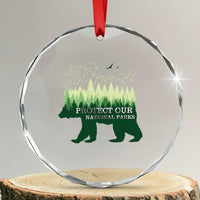 Protect Our Parks National Park Crystal Glass Ornament Bear Hiking Nature TS02
