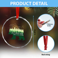 Protect Our Parks National Park Crystal Glass Ornament Bear Hiking Nature TS02