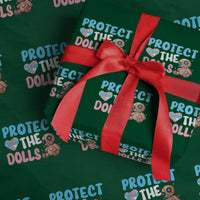 Protect The Dolls Wrapping Paper Roll Transgender Trans Pride - Wonder Print Shop