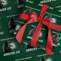 Protect Your Neighbors Abolish Ice Wrapping Paper Roll Monster Resitance Protest Graphic
