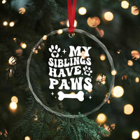 Protected By Dog Crystal Glass Ornament My Siblings Have Paws Funny Baby Shower Gift TS10
