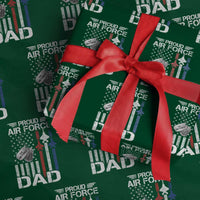 Proud Air Force Dad Wrapping Paper Roll Military Army Father Vintage American Flag