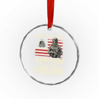 Proud Air Force Mom Crystal Glass Ornament My Soldier Airman Calls Me Mom US Flag - Wonder Print Shop