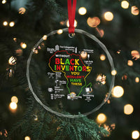 Proud Black Inventors Crystal Glass Ornament Black History Month African American Pride TS02