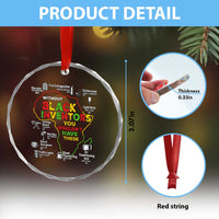 Proud Black Inventors Crystal Glass Ornament Black History Month African American Pride TS02