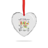 Proud Black Inventors Heart Crystal Glass Ornament Black History Month African American Pride - Wonder Print Shop