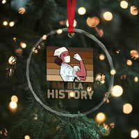 Proud Black Nurse Crystal Glass Ornament I Am Black History - Wonder Print Shop