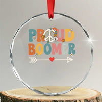 Proud Boomer Crystal Glass Ornament Boomers Generation Peace Sign Hippie 50s 60s TS10