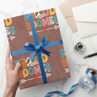 Proud Boomer Wrapping Paper Roll Boomers Generation Peace Sign Hippie 50s 60s - Wonder Print Shop