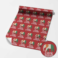 Proud Côte d'Ivoire Elephant Ivory Coast Flag Wrapping Paper Roll Ivorian Pride Retro Souvenir