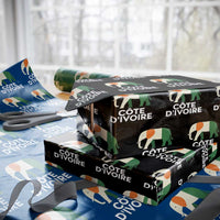 Proud Côte d'Ivoire Elephant Ivory Coast Flag Wrapping Paper Roll Ivorian Pride Retro Souvenir