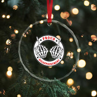Proud Disappointment Skeleton Middle Finger Crystal Glass Ornament Edgy Sarcastic Rebel Attitude Family Black Sheep Humor
