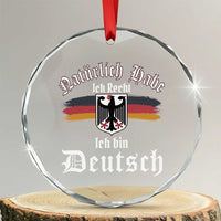 Proud Germany Crystal Glass Ornament Naturlich Bate Ich Recht Ich Bin Deutsch - Wonder Print Shop