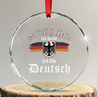 Proud Germany Crystal Glass Ornament Naturlich Bate Ich Recht Ich Bin Deutsch TS11