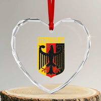 Proud Germany Heart Crystal Glass Ornament Bundesadler Coat of Arms German Flag - Wonder Print Shop
