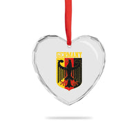 Proud Germany Heart Crystal Glass Ornament Bundesadler Coat of Arms German Flag - Wonder Print Shop