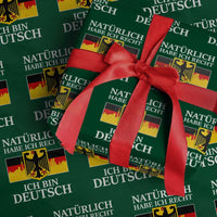 Proud Germany Wrapping Paper Roll Naturlich Habe Ich Recht Ich Bin Deutsch - Wonder Print Shop