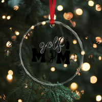 Proud Golf Mom Lifestyle Crystal Glass Ornament Sports Gift Idea - Wonder Print Shop