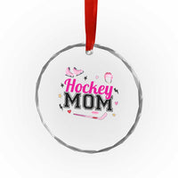 Proud Hockey Mom Crystal Glass Ornament Ice Hockey Supporter Gift - Wonder Print Shop