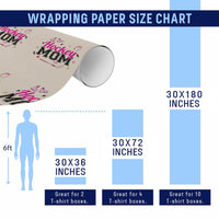 Proud Hockey Mom Wrapping Paper Roll Ice Hockey Supporter Gift - Wonder Print Shop