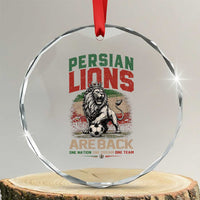 Proud Iran Soccer Fan Gift Crystal Glass Ornament Persian Lions Are Back