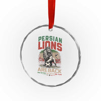 Proud Iran Soccer Fan Gift Crystal Glass Ornament Persian Lions Are Back