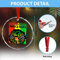 Proud Jamaican Afro Black Woman Crystal Glass Ornament Remembering My Ancestors Jamaica Pride - Wonder Print Shop