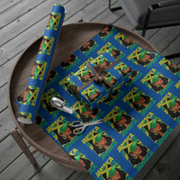 Proud Jamaican Afro Black Woman Jamaica Flag Pride Wrapping Paper Roll - Wonder Print Shop